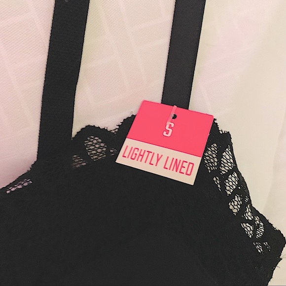 PINK V.S. SZ.S BLACK NO UNDERWIRES CAMI BRA NWT💃 - Picture 2 of 14